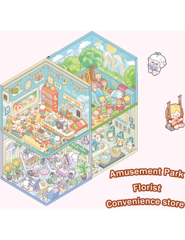 Stickers 3D WUUPCKY para Crear Escenas de Animales - 20 Piezas