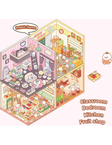 Stickers 3D WUUPCKY para Crear Escenas de Animales - 20 Piezas