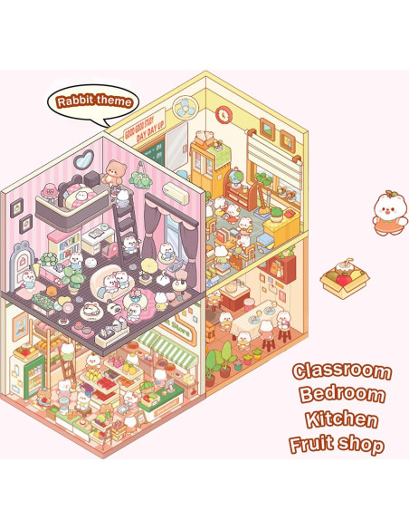 Stickers 3D WUUPCKY para Crear Escenas de Animales - 20 Piezas