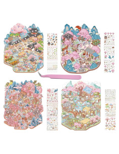 Pegatinas 3D DIY de Casa Affoto - 4 Conjuntos Creativos