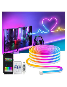 Luces de Cuerda Neón LED 5M RGB USB Control APP Impermeables