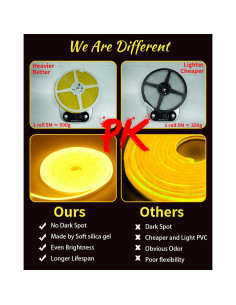 Tira LED de neón rosa 5M EverBright 600 LEDs IP67 2