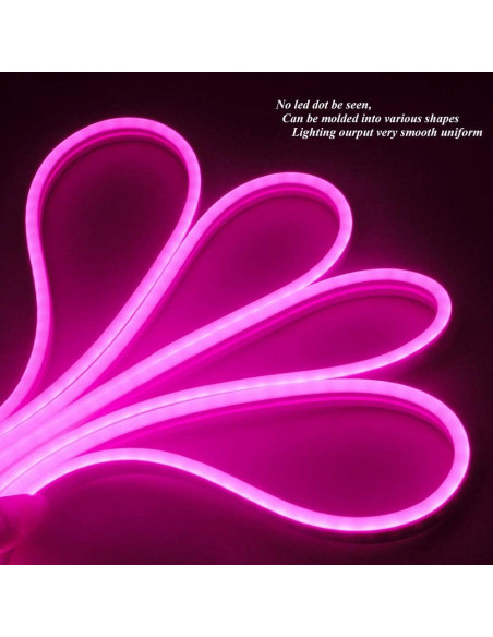 Tira LED de neón rosa 5M EverBright 600 LEDs IP67