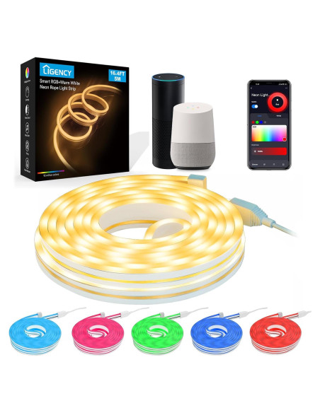 Luces de Cuerda Neón Inteligentes Ligency 5m RGBW IP65