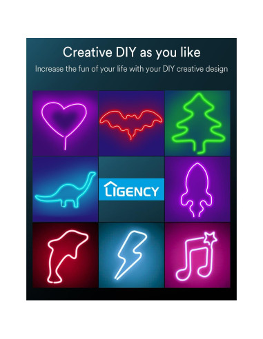 Luces de Cuerda Neón Inteligentes Ligency 5m RGBW IP65