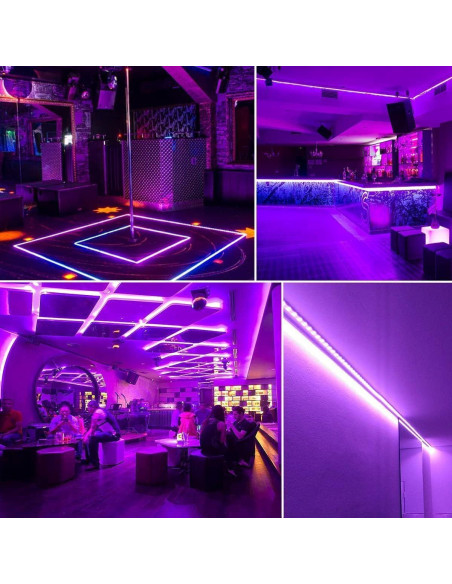 Cinta de luz negra LED YQNLIFA 12.19m 720 LEDs para fiestas