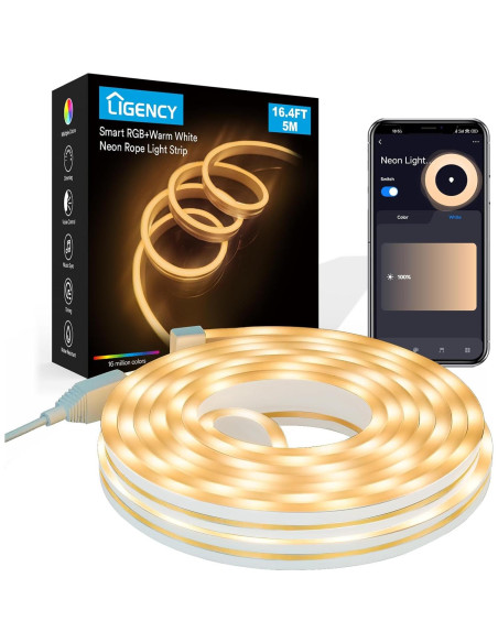 Luces de Cuerda Neón Inteligentes Ligency 5m RGBW IP65