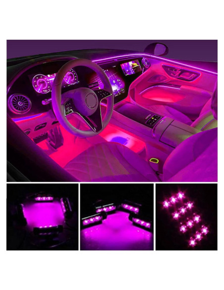 Tira de Luz LED Rosa para Coche EJ's SUPER CAR 4pcs IP65