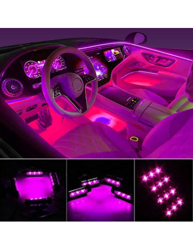 Tira de Luz LED Rosa para Coche EJ's SUPER CAR 4pcs IP65