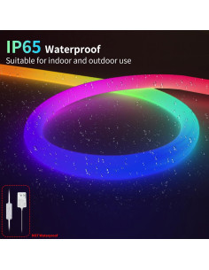 Tira de Luz LED Neón RGBIC 2m BUNACET IP65 Flexible 2