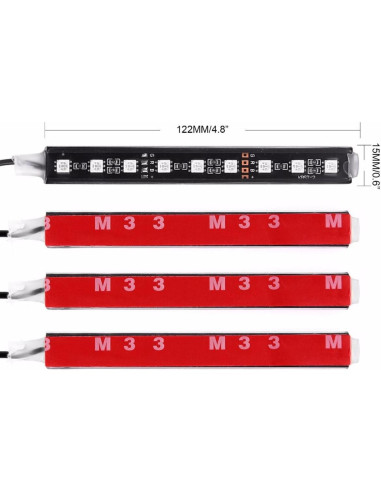 Tira de Luz LED Rosa para Coche EJ's SUPER CAR 4pcs IP65