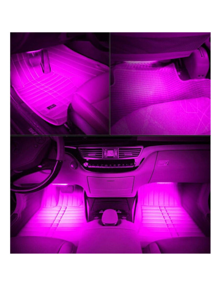 Tira de Luz LED Rosa para Coche EJ's SUPER CAR 4pcs IP65