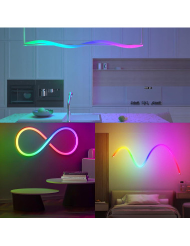 Tira de Luz LED Neón RGBIC 2m BUNACET IP65 Flexible