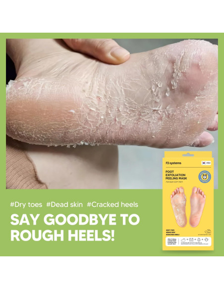 Máscara Exfoliante para Pies F3 Systems - Peeling AHA/BHA 159g