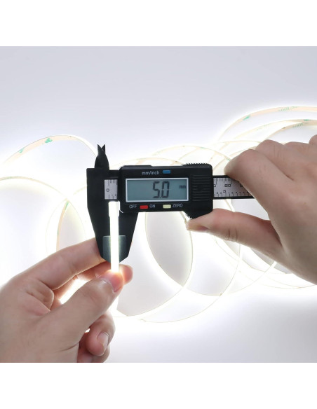 Tira LED COB 5V 5mm Blanca Fría 6000K 400 LEDs/m 5m