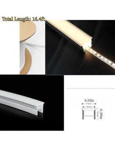 Canal LED de Silicona KSDLMPA 5M IP67 10x10mm para Tiras 2