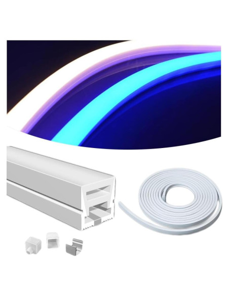 Canal Difusor LED de Silicona DGLILUAN 5m 10x10mm Impermeable