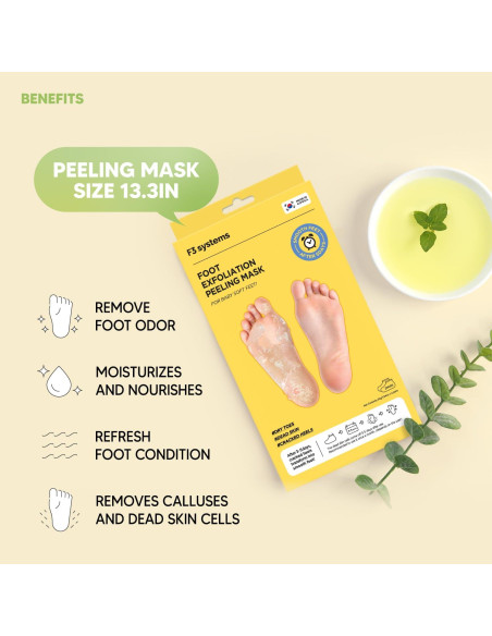 Máscara Exfoliante para Pies F3 Systems - Peeling AHA/BHA 159g
