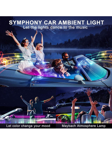 Tira de luz LED interior MAODANER Acrílico c-7 RGB 6 en 1