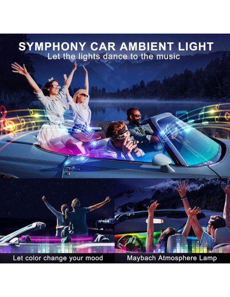 Tira de luz LED interior MAODANER Acrílico c-7 RGB 6 en 1