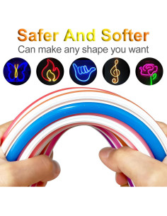 Tira de Luz LED Neón Flexible 5m ZHAOLIGH Blanca con Cubierta de Silicona 2