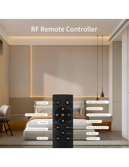 Tira LED de Neón Ustarus 20FT Blanca Regulable 2700K-6500K