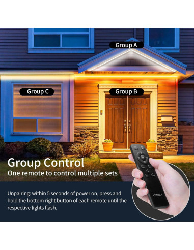 Tira LED de Neón Ustarus 20FT Blanca Regulable 2700K-6500K