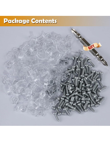 100 Soportes Clips Fijación GRIVER para Luces de Tira 10mm