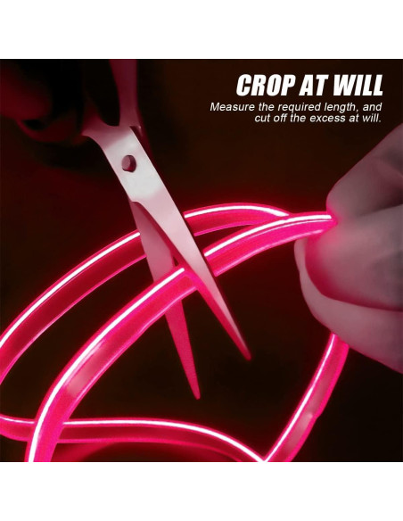 Tira de luces LED HIPOPY 4.88 m Rosa para interior de auto