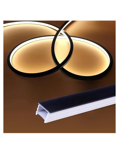 Canal LED de Silicona Flexible KSDLMPA 5M para Tira 10x10mm