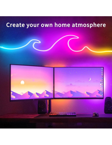 Tira de Luz LED Neón 10m RGB Segrass IP65 Control Remoto