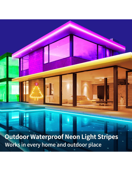 Tira de Luz LED Neón 10m RGB Segrass IP65 Control Remoto