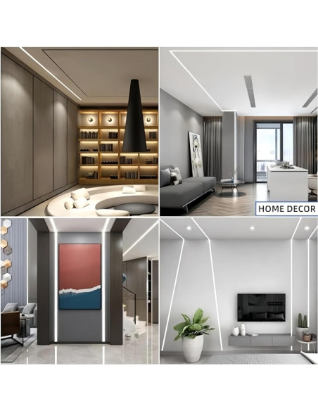 Canal LED de Silicona Flexible KSDLMPA 5M para Tira 10x10mm