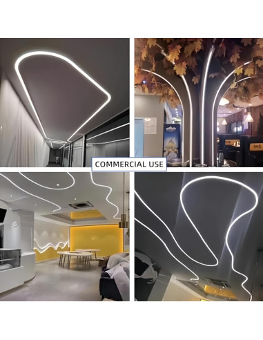 Canal LED de Silicona Flexible KSDLMPA 5M para Tira 10x10mm