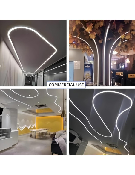 Canal LED de Silicona Flexible KSDLMPA 5M para Tira 10x10mm