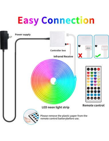 Tira de Luz LED Neón 10m RGB Segrass IP65 Control Remoto