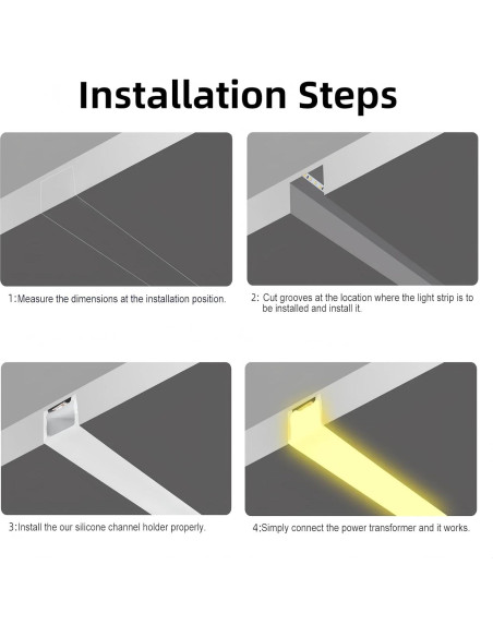 Canal LED de Silicona Flexible KSDLMPA 5M para Tira 10x10mm