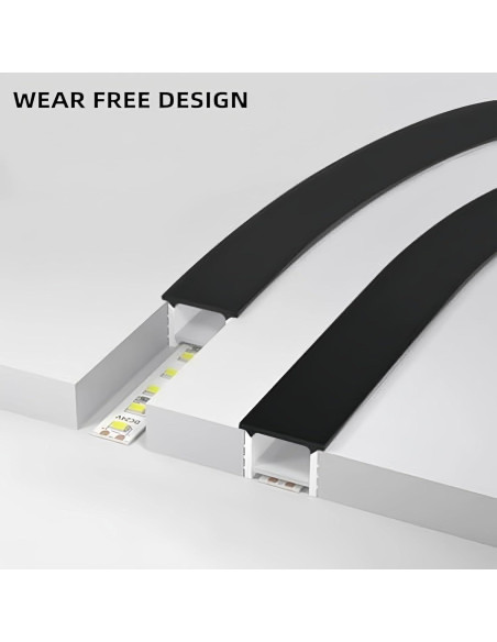 Canal LED de Silicona Flexible KSDLMPA 5M para Tira 10x10mm