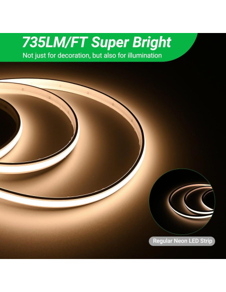 Tira LED de neón JOYLIT 24V 5M 240LEDs/M 3000K Blanco cálido