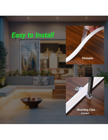 Tira LED de neón JOYLIT 24V 5M 240LEDs/M 3000K Blanco cálido