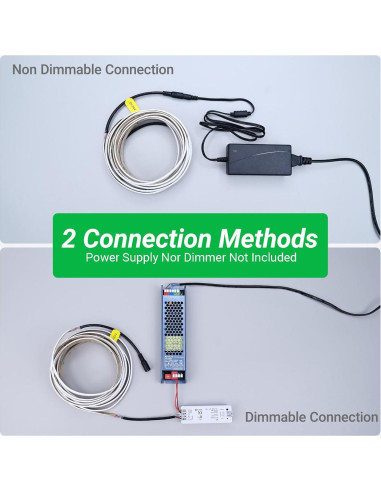 Tira LED de neón JOYLIT 24V 5M 240LEDs/M 3000K Blanco cálido