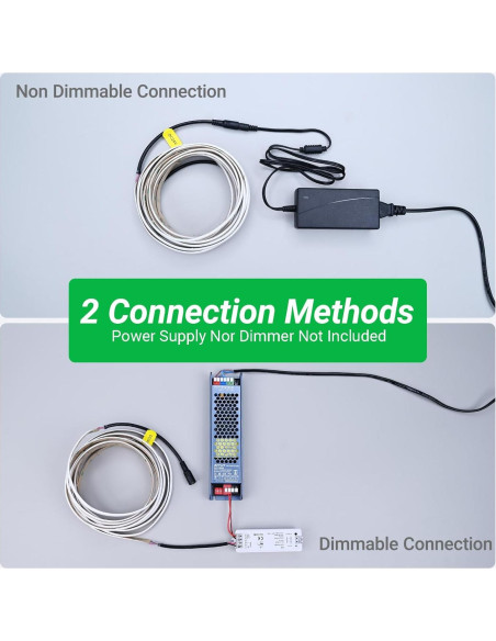 Tira LED de neón JOYLIT 24V 5M 240LEDs/M 3000K Blanco cálido