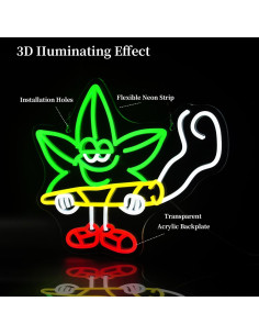 Luz de Neón LED Hoja Ebdobgbs para Decoración de Pared 2