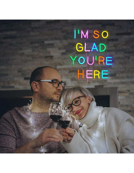 Letrero de Neón LED Regulable BNEMCEZH Multicolor 36.8x32 cm