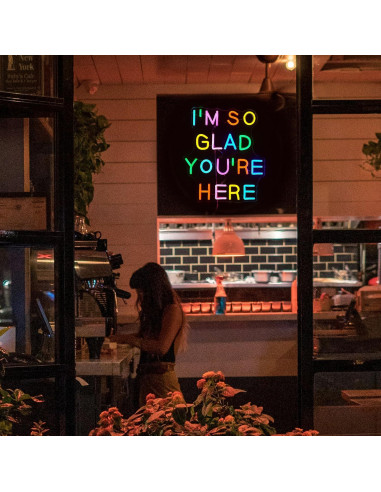 Letrero de Neón LED Regulable BNEMCEZH Multicolor 36.8x32 cm