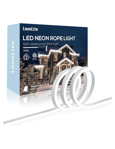 Luces LED de Cuerda Neón LEONLITE 15.24M IP67 Blanco Puro