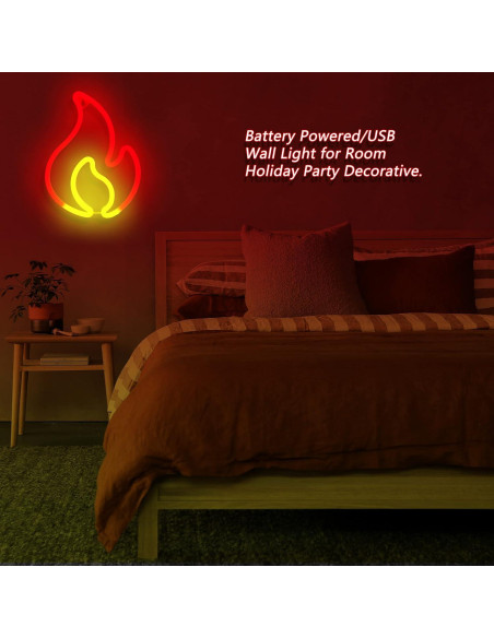 Luz de Neón LED BK-Neon Life Llama USB Batería 30x23cm