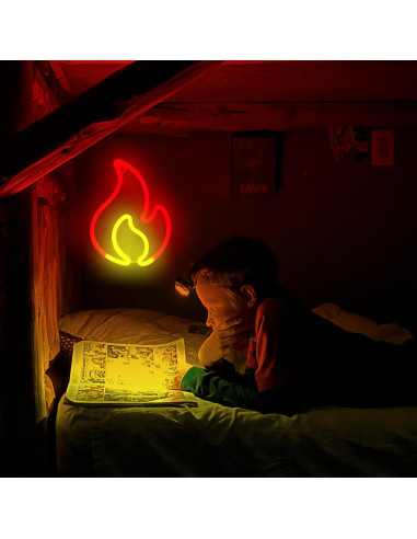Luz de Neón LED BK-Neon Life Llama USB Batería 30x23cm