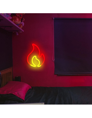 Luz de Neón LED BK-Neon Life Llama USB Batería 30x23cm