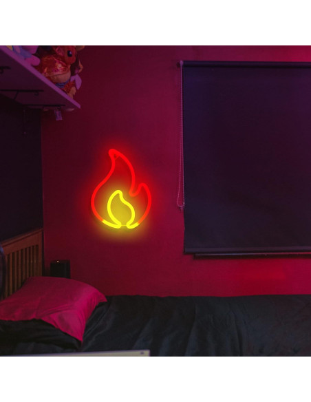 Luz de Neón LED BK-Neon Life Llama USB Batería 30x23cm